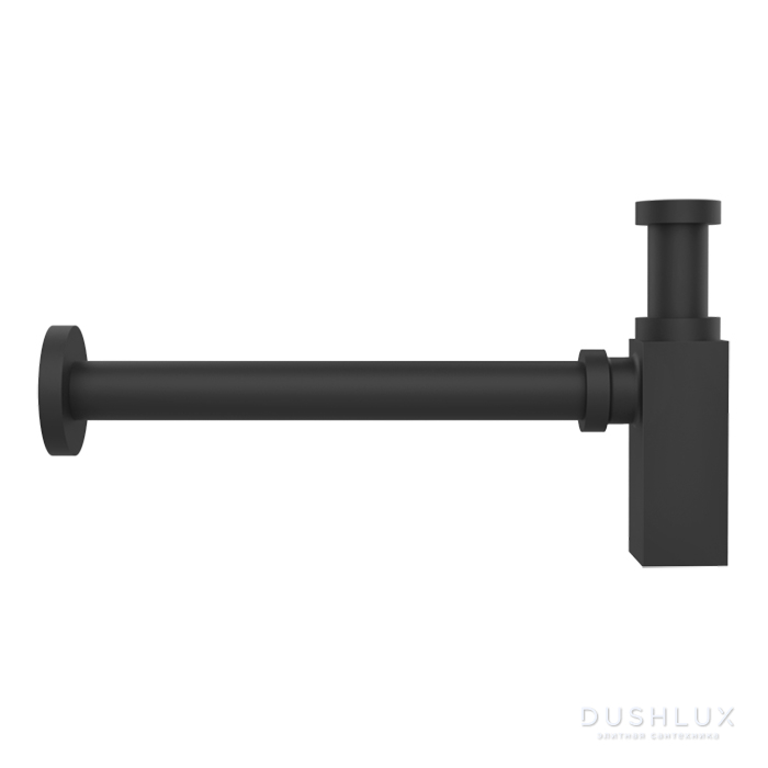 Фото Gessi Eleganza Сифон для раковины, квадратный, под донный клапан, цвет: Black XL