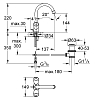 Grohe Costa S Смеситель для раковины, на 1 отв., излив: 13см,с донным клапаном, цвет: хром