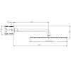 Bossini Paris-Rectangular Верхний душ 40x30см, настенный, цвет: хром