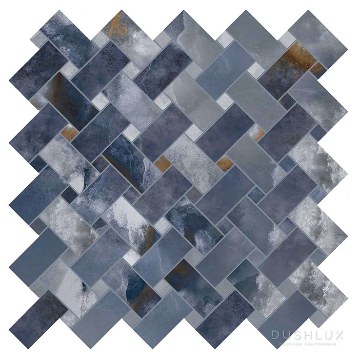 Фото Emilceramica Tele DI Marmo Onyx Керамогранит 30x30x0,95см, универсальная, глазурованный, цвет: Intreci Onyx Blue Silktech