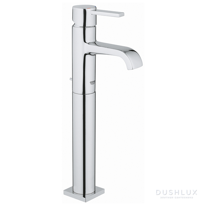 Фото GROHE Allure Смеситель однорычажный для свободностоящих раковин,монтаж на одно отверстие, цвет: хром