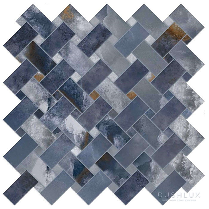 Фото Emilceramica Tele DI Marmo Onyx Керамогранит 30x30x0,95см, универсальная, глазурованный, цвет: Intreci Onyx Blue Lappato