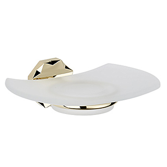 THG Nihal Porcelaine Ivoire Мыльница стеклянная, настенный монтаж, цвет: Soft gold