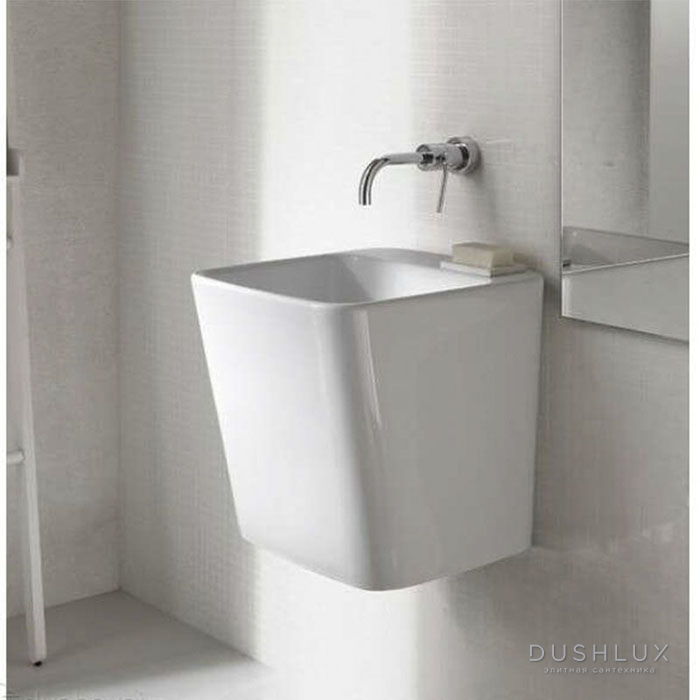 Фото Hatria G-Full Раковина подвесная, 40х48х44см., с 1 отв., цвет: белый