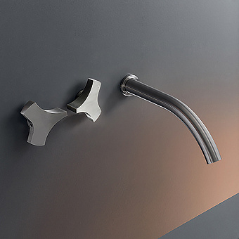 CEA Design ZIQQ Смеситель для раковины, настенный, цвет: нержавеющая сталь