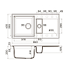 Omoikiri Sakaime 86-2 Кухонная мойка 86x21x46,5см.,встраиваемая, цвет: leningrad grey