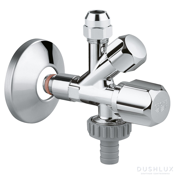 Фото Grohe WAS, Комбинированный угловой вентиль 3/8", цвет: хром
