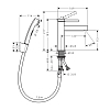Hansgrohe Finoris Смеситель для раковины, 1 отв., с набором для биде и со шлангом 160см., цвет: хром