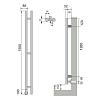 Neoinox Verto Полотенцесушитель 150x8.5см, электрический, box, цвет: белый матовый