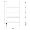 Secado Комано Grado Полотенцесушитель 40x80 см, электрический, цвет: черный матовый