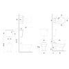 Devon&Devon Westminster Унитаз моноблок 64x36.5cм, с бачком, цвет: белый/хром