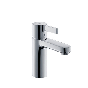 Hansgrohe Metris S Смеситель для раковины с донным клапаном, на 1 отв., излив 113мм, h94мм, цвет: хром