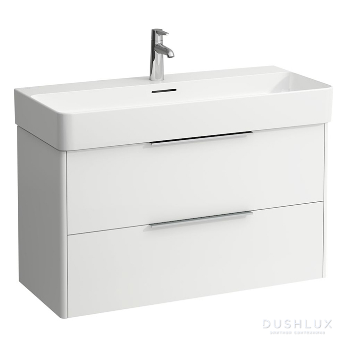 Фото Laufen Base База с раковиной, 93x39x53см, подвесная, c 2 ящиками, цвет: белый глянцевый