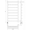 Secado Агата 1 К Полотенцесушитель 50x100 см, электрический, цвет: хром