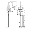Hansgrohe Aquno Select M81 Смеситель для кухни, на 1 отв, поворотный излив 22см., с вытяжным душем, 3jet, h164мм,+каскад, sBox, цвет: хром