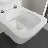 Villeroy&Boch Venticello Унитаз 33x37.5см., подвесной, безободковый, с гориз. выпуском, с сиденьем микролифт, цвет: альпийский белый