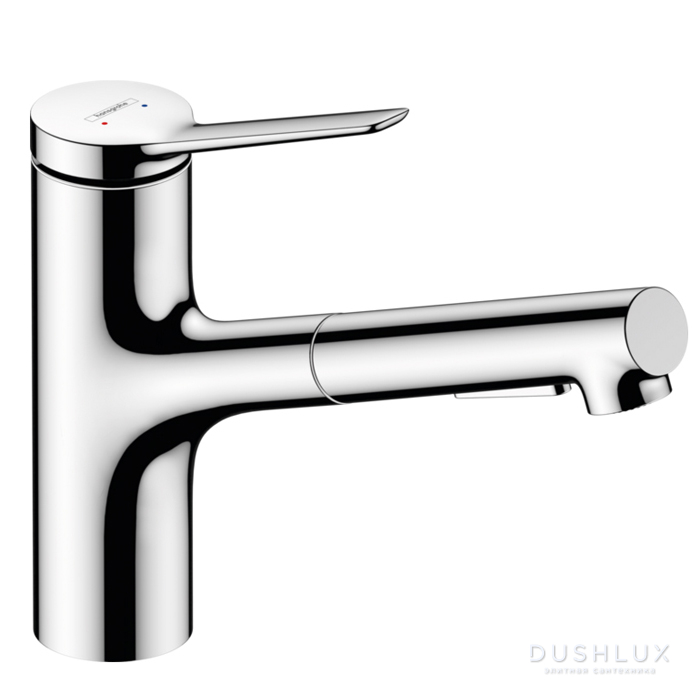 Фото Hansgrohe Zesis M33 Смеситель для кухни, 1 отв., с вытяжным душем, sBox lite, цвет: хром