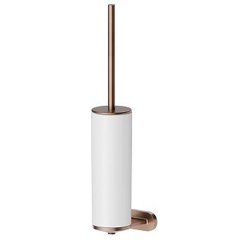 Newform Accessori tondi Ершик для туалета, подвесной, белая керамика, цвет: PVD brushed copper bronze