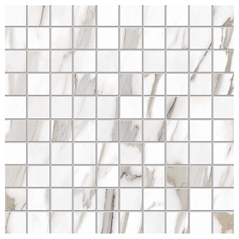 Emilceramica Tele DI Marmo Reloaded Керамогранит 30x30x0,95см, универсальная, глазурованный, цвет: Mosaico Calacatta Gold canova Lappato