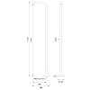 CEA Design MILO360 Излив для раковины 110.5см, напольный, цвет: нержавеющая сталь