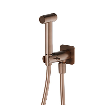 Newform X-Steel 316 Гигиенический душ с ручной лейкой и держателем, цвет: PVD Brushed copper bronze