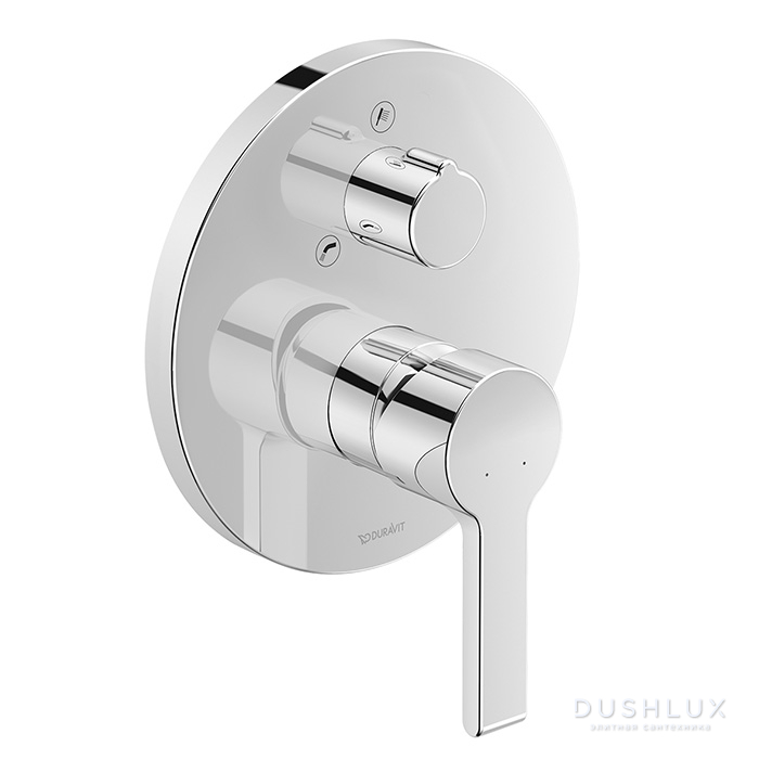 Фото Duravit B.2 Смеситель для ванны, встраиваемый, с переключателем и обратным клапаном, цвет: хром