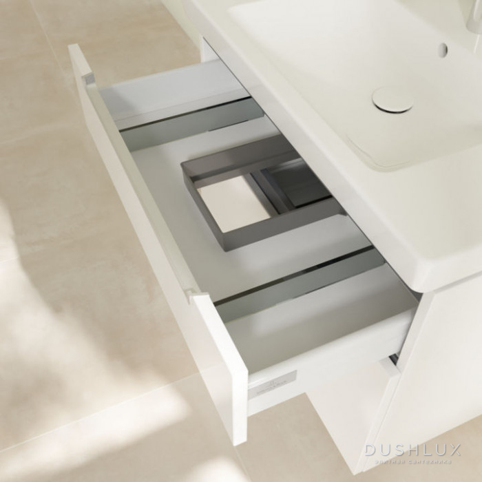 Фото Villeroy&Boch Subway 2.0, Тумба подвесная под раковину, 1 x коробка с аксессуарами 2, 2 выдвижных отделения, 78.7x59x44.9см.,