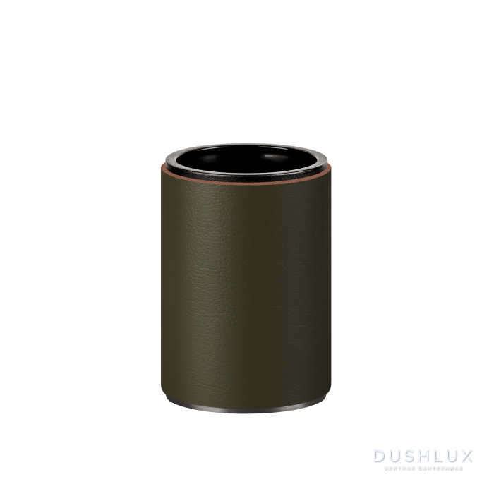 Фото ADJ Стакан для зубных щеток, D7xH10 см., цвет:graphite/оливковый