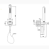 Gessi Goccia Душевой комплект: вывод воды на 1/2”, держатель и ручной душ, цвет: черный