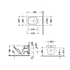 Duravit DuraStyle Унитаз подвесной 62х37 см, безободковый, удлиненный, с креплением, с покрытием WonderGliss, цвет: белый