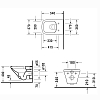 Duravit DuraStyle Комплект: подвесной унитаз Rimless 255109 37х54 см.+ сиденье с автоматическим закрыванием 006739,