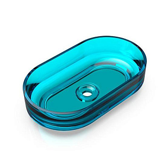 Knief Ellipse Shape Раковина 55x32x14см., накладная, без отв., из полимерного материала, цвет: Aquamarin Blue # 100