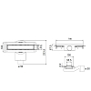 Plumberia Selection Трап душевой PS MODULAR 4x70см., 2устор. накладка из нерж. стали, комбинир. затвор с горизонт. выпуском Ду 50мм., 40л/мин., цвет: черный матовый