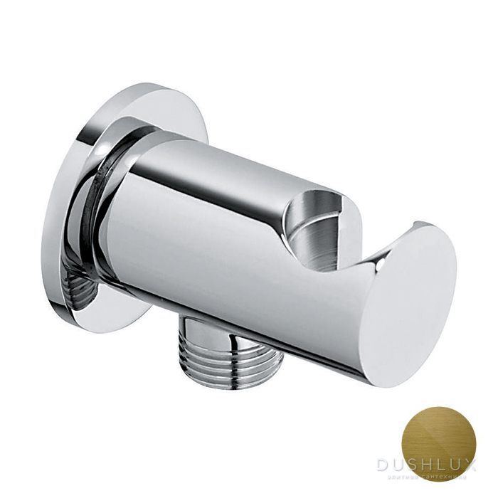 Фото Emmevi Шланговое подключение, настенное, круглое, латунь, М1/2"xМ1/2", цвет: бронза