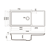 Omoikiri Sintesi 116 Кухонная мойка 116x21,7x50см.,встраиваемая, цвет: графит
