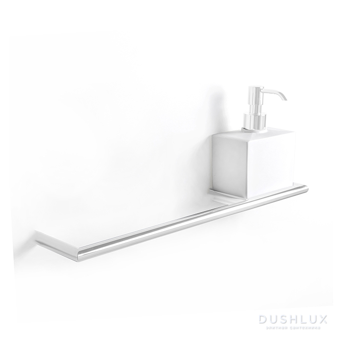 Фото 3SC Guy Полотенцедержатель и мыльница справа, подвесная, композит Solid Surface, цвет: белый матовый/белый матовый