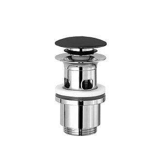 Stella Completamenti Донный клапан для раковины, с переливом, цвет: антрацит PVD