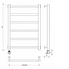 Secado Корсико 1 Полотенцесушитель 50x80 см, электрический, цвет: черный матовый