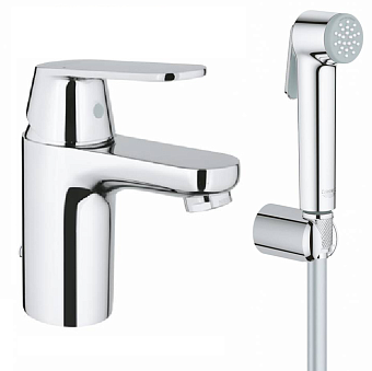 Grohe Eurosmart Cosmopolitan Смеситель для раковины, на 1 отв., с гигиеническим душем, цвет: хром