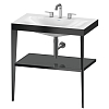 Duravit XViu Консоль напольная 85x80см, с раковиной и зеркалом, цвет: black matt/flannel grey