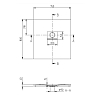 Villeroy&Boch Squaro Infinity Душевой поддон 80х75х4см., Quaryl®, цвет: Grey
