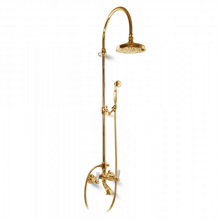 Bongio Oxford Lux Душевая стойка: Смеситель для ванны, цвет: золото ...
