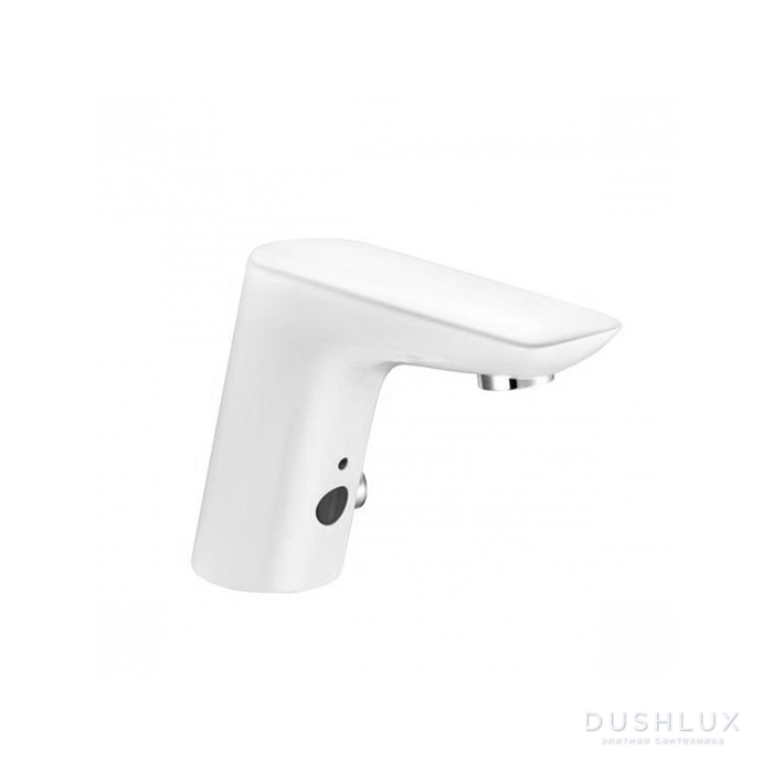 Фото Kludi Balance Электронный смеситель для раковины, на 1 отв., подключение к сети, цвет: белый