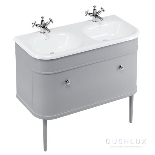 Фото Burlington Chalfont Тумба с раковиной, 100x48см., напольная, цвет: серый матовый