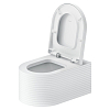 Duravit Millio Унитаз подвесной, 37x57см., декор "Grooves", крепление в компл., цвет: белый шелковисто-матовый