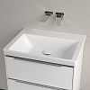 Villeroy&Boch Subway 3.0 Раковина 60х47х16.5см., без отв., подвесная, с антигрязевым покрытием CeramicPlus, без перелива, цвет: альпийский белый