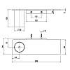 QuadroDesign Полочка с держателем зубных щеток, цвет: Brushed Stainless Steel