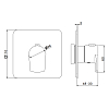 Newform Haka Смеситель для душа, встраиваемый, термостатический, цвет: PVD brushed stainless steel