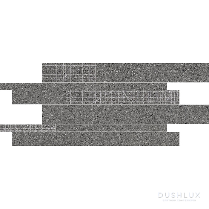 Фото Ergon GrainStone Керамогранит 60x30x0.95см, универсальная, глазурованный, цвет: Listelli Sfalsati Fine Grain - Rough Grain - Cage Dark naturale