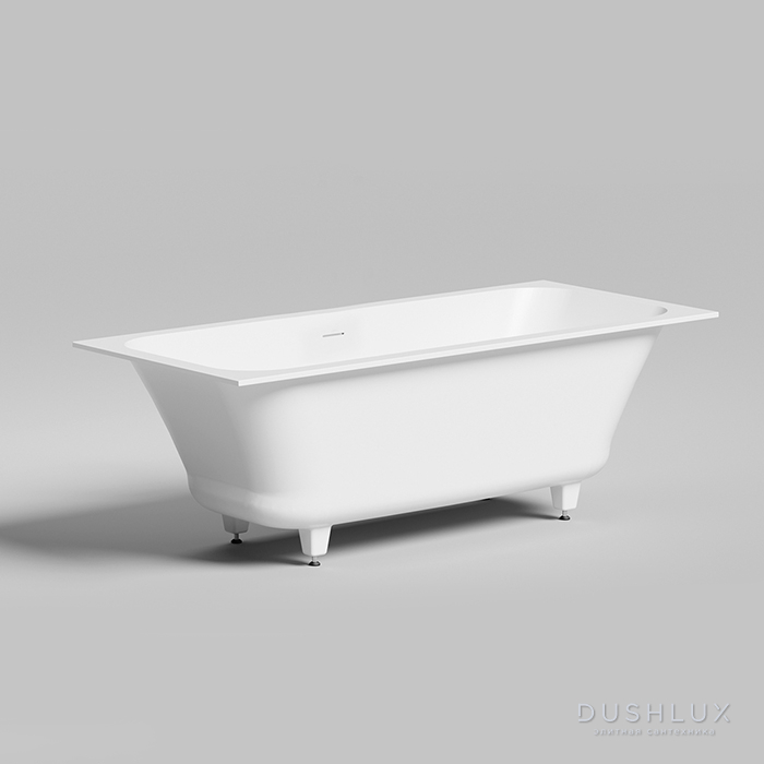 Фото Salini Orlanda Axis Kit Встраиваемая ванна на ножках 170x75x60см., "Up&Down", сифон, интегрированный слив-перелив, материал: S-Sense, цвет: белый матовый